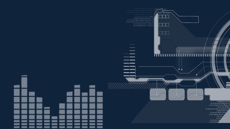 Animation af statistikregistrering og databehandling på mørkeblå baggrund