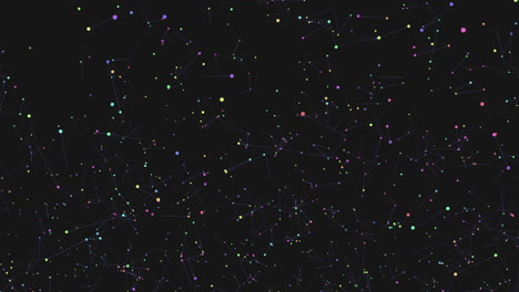 dark and deep galaxy with neon rainbow dust in dark hole