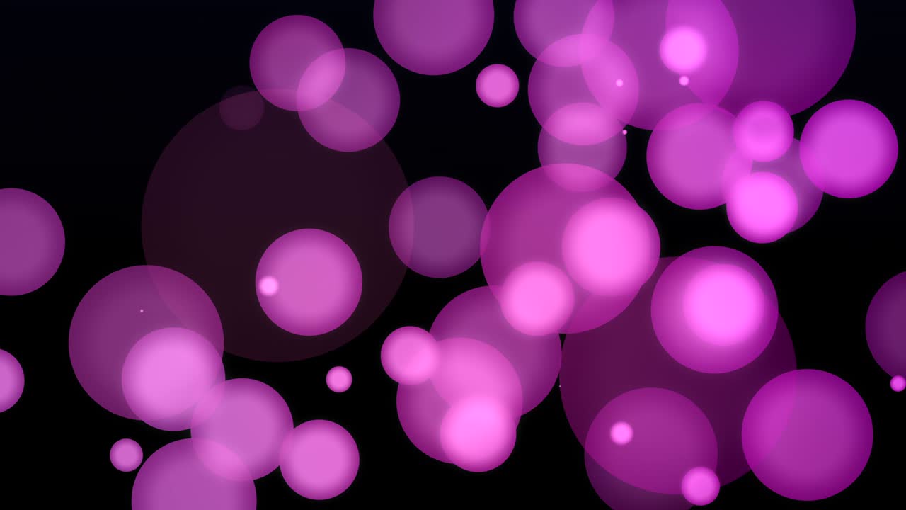 Colorful animated circles particles light background 4k