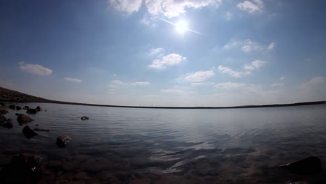 peaceful lake shot with wide angle lens