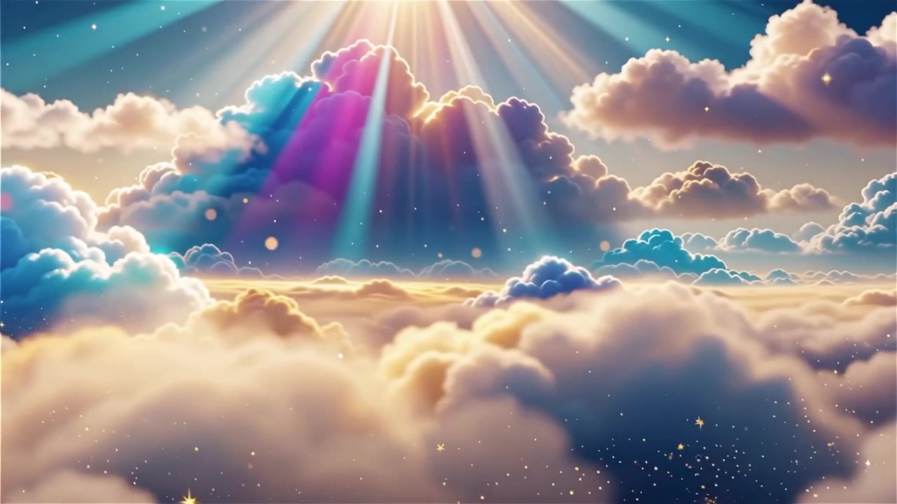 Christian Heavenly Light Worship Background