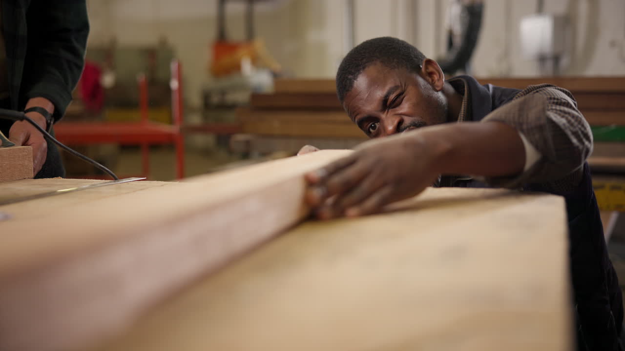 Woodworking in workshop