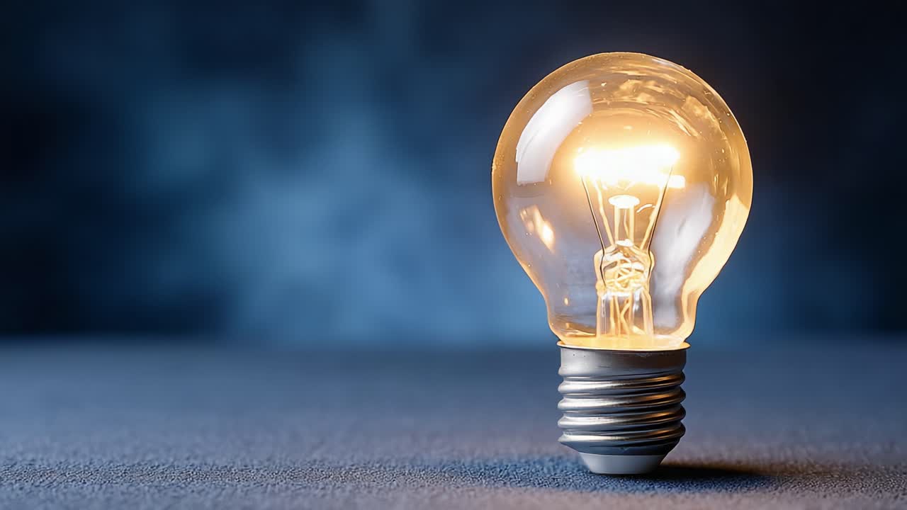 A Captivating Journey of a Light Bulb: From Inactive to Radiant Brilliance Captured in Two Frames, Highlighting the Subtle Changes in Luminescence