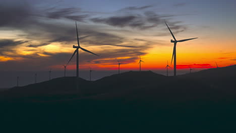 Silhouette-of-wind-turbines-near-the-strait-of-Gibraltar-after-sundown