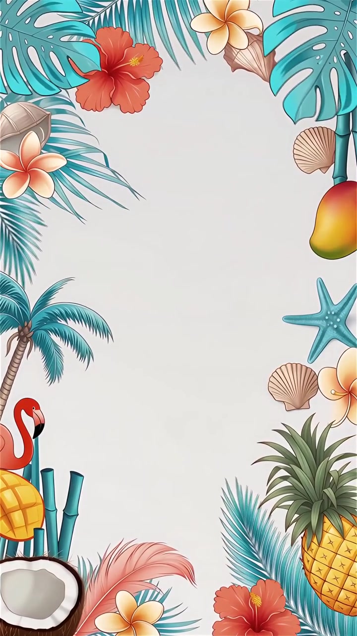 Tropical Summer Background Animation 4K