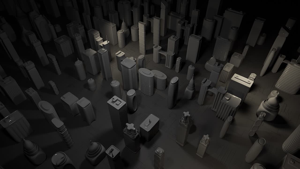 Futuristic Gray Cityscape