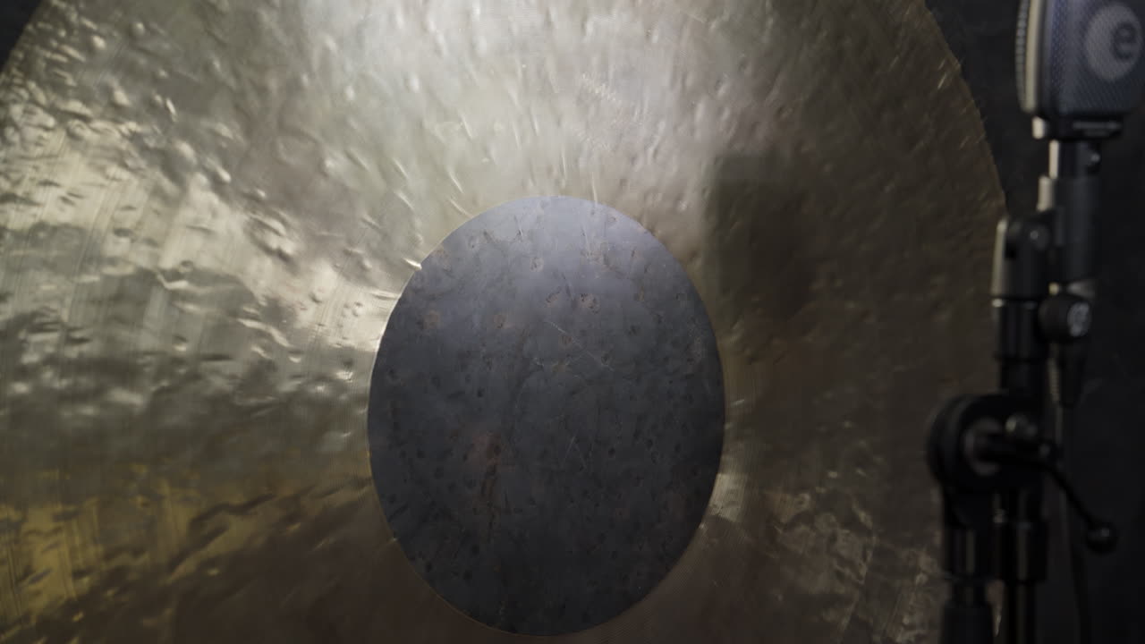 Large Gong with Microphone