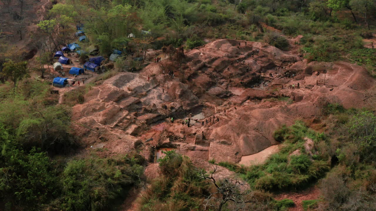 flying over a diamond mine, Africa 4