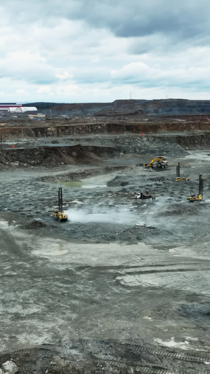 Open-Pit Mining Operation with Heavy Machinery