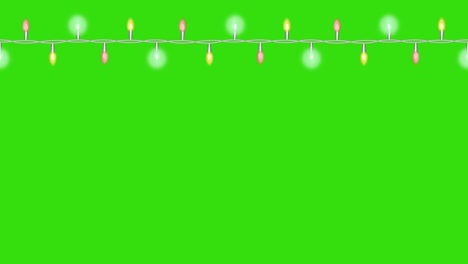 light garland with flashing lights. loop footage 4k with alpha cannel