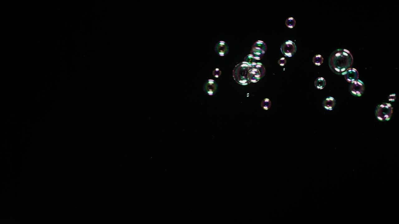 Soup Bubbles Isolated on Black Background