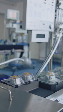 bright empty operating room. empty surgical room ready to work