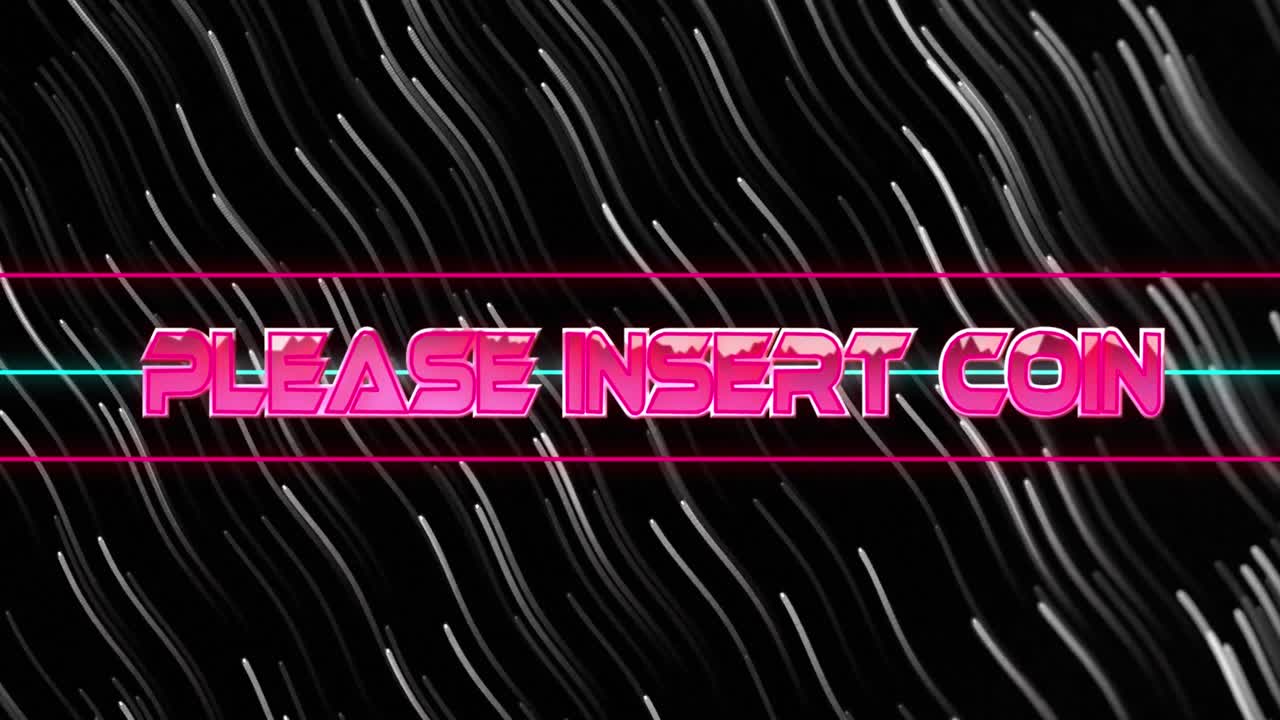 동전 텍스트를 검은색 배경에 무 없는 패턴으로 파동선에 맞춰 입하십시오.