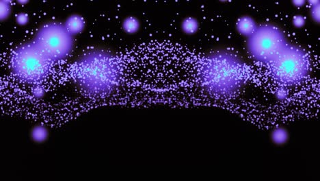 wavy motion of purple dots in black background