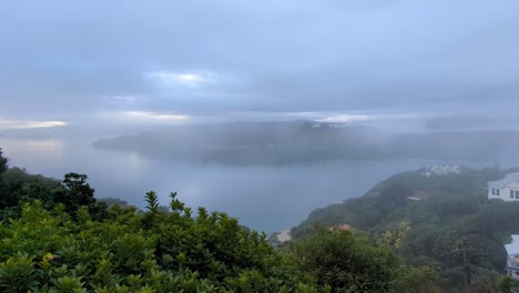 Foggy Morning Coastal Landscape