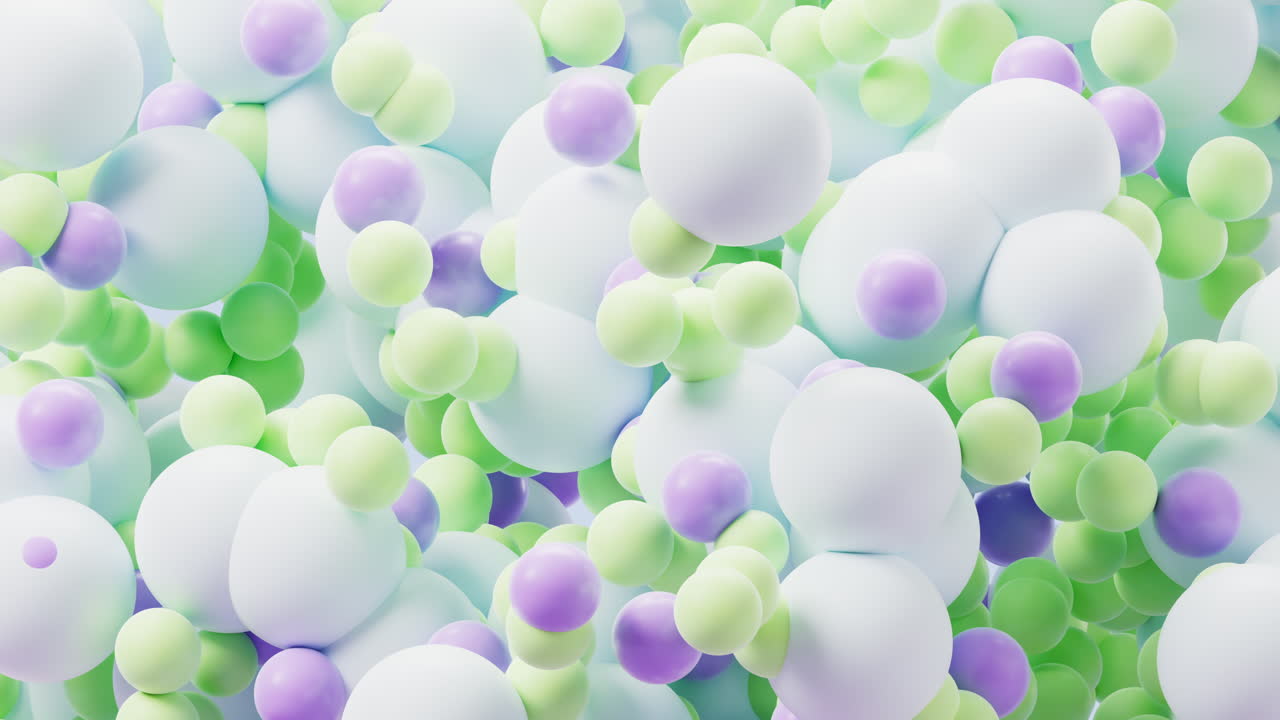 Abstract dense particles spheres background, 3d rendering.