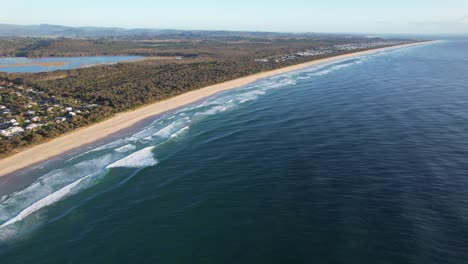 Cabarita-Beach,-Tweed-Shire,-Bogangar,-Northern-Rivers,-New-South-Wales,-Australia---aerial-shot