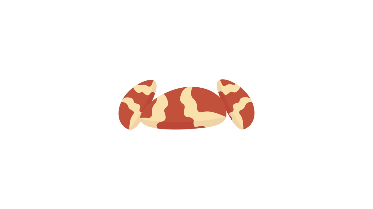 Animated Brazil Nuts Appearing and Disappearing on White Background