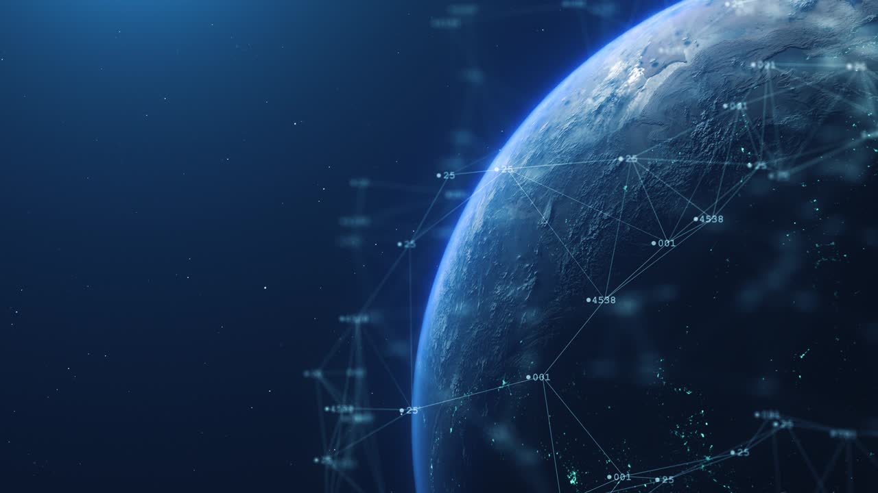 Futuristic Data Earth Background