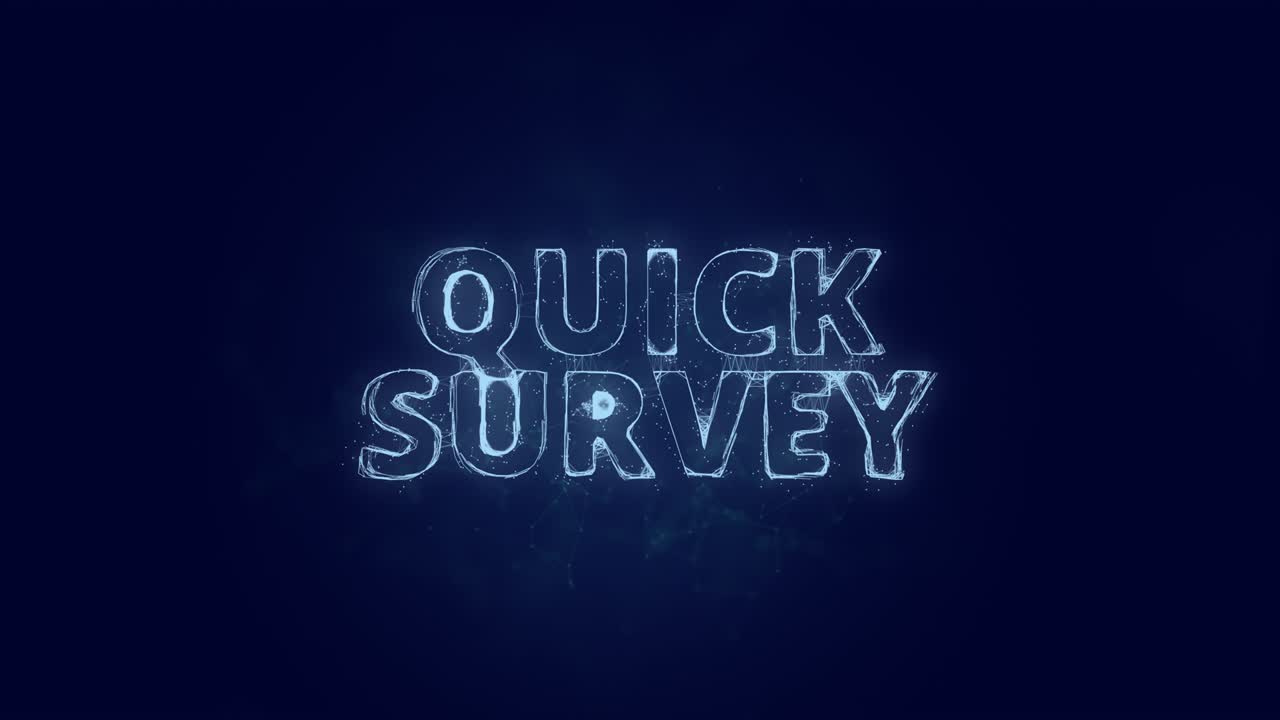encuesta rápida texto. plexus con texto encuesta rápida plexus. video 4k