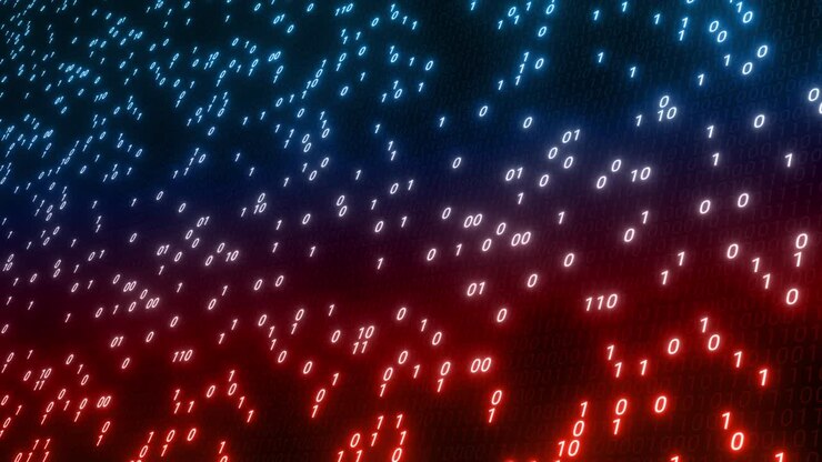 Hacking digital binær kode matrix 01 baggrundsloop. Hacker, dark web, matrix, digital datakode i sikkerhedsteknologi koncept