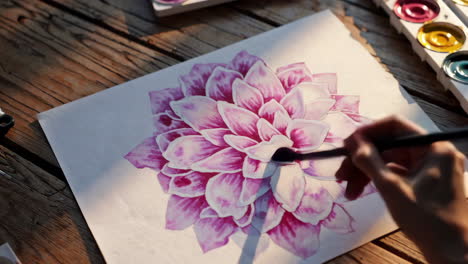 watercolor painting process