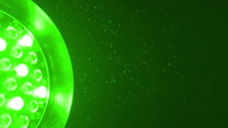 close-up of a bright green led light