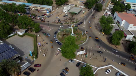 rotonda en la ciudad de maduguri, estado de borno, norte de nigeria