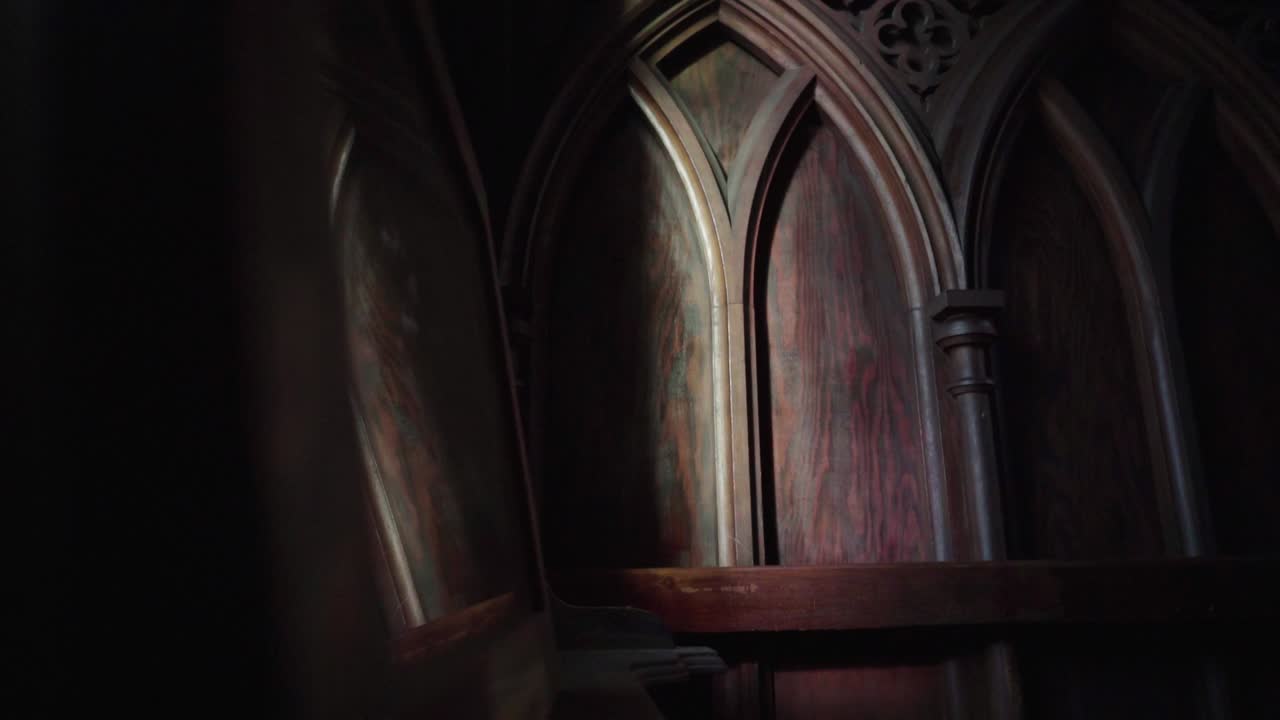 교회에서 timelapse_wooden 배경