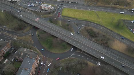 thornwood roundabout revealing glasgow west end aerial