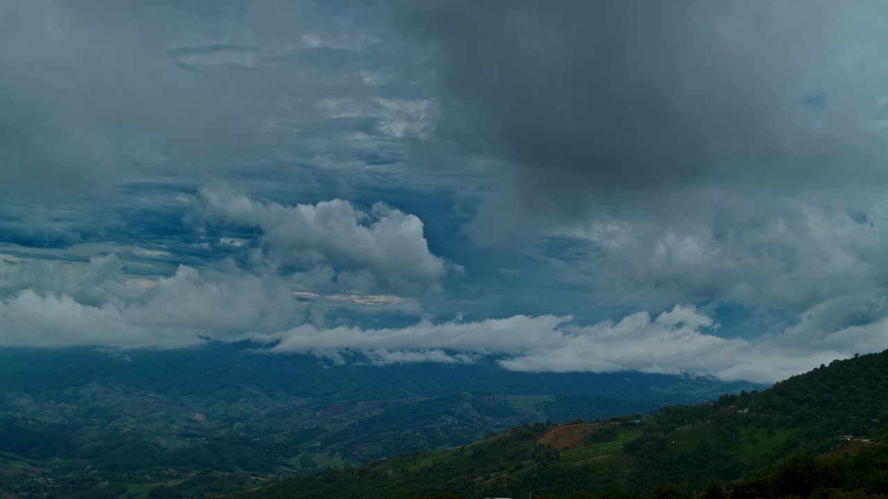 Mountainous Landscape with Dramatic Cloudscape