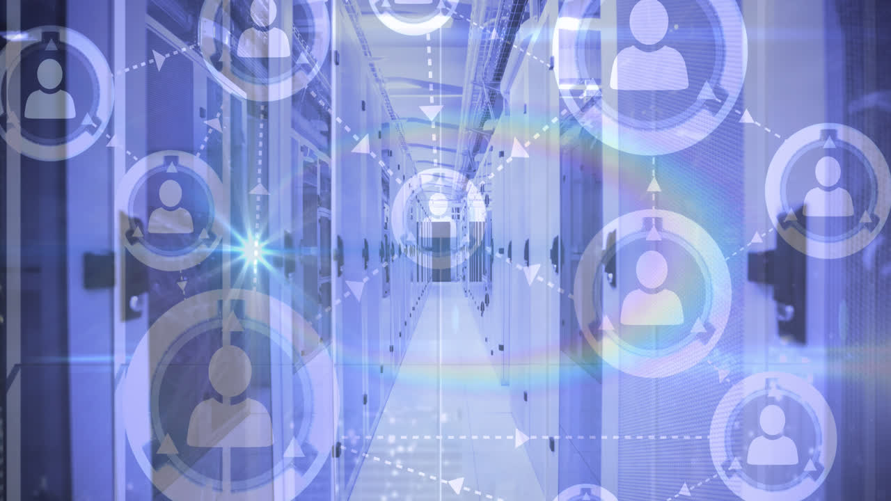 빈 서버  위에 연결된 사람들의 아이콘의 애니메이션