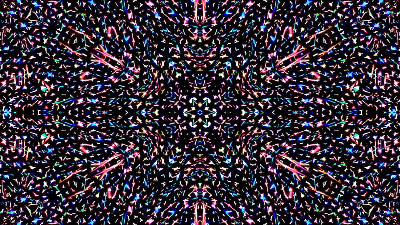 Beautiful abstract kaleidoscope that shines, a radiant light that regulates the subtle movements