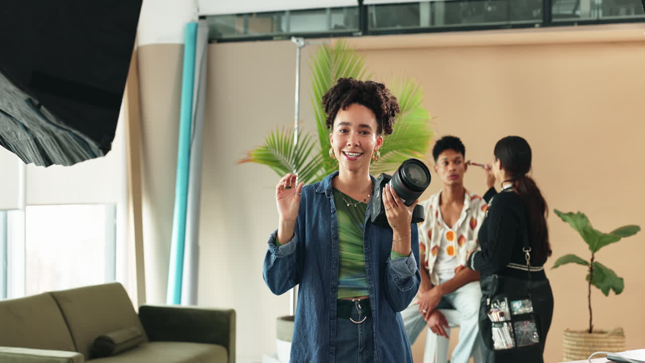 sesión de fotos en un estudio