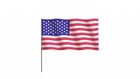 animation of waving american flag. united states of america or usa. animated stock video. looped video. realistic national symbol. memorial day concept, july fourth, independence day