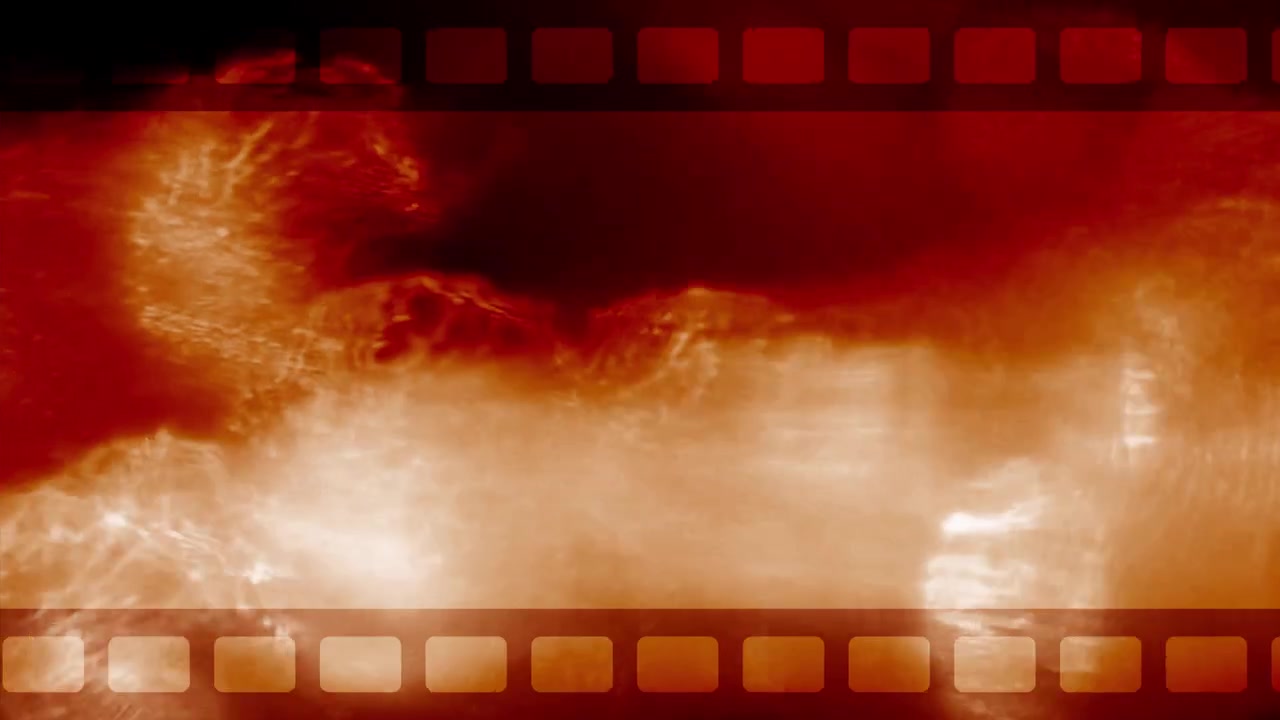 Vintage Filmstreifen-Overlay mit roten Lichtlecks und Staub