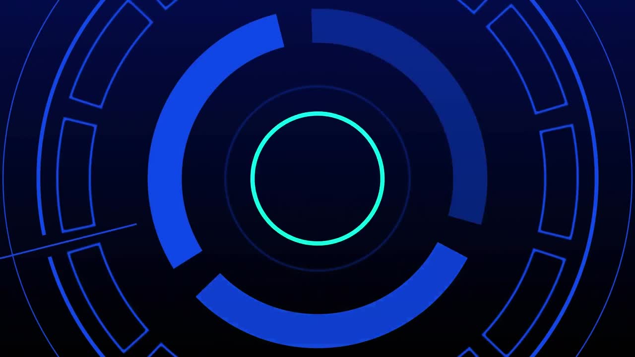 animación del escaneo del alcance sobre puntos azules pulsantes