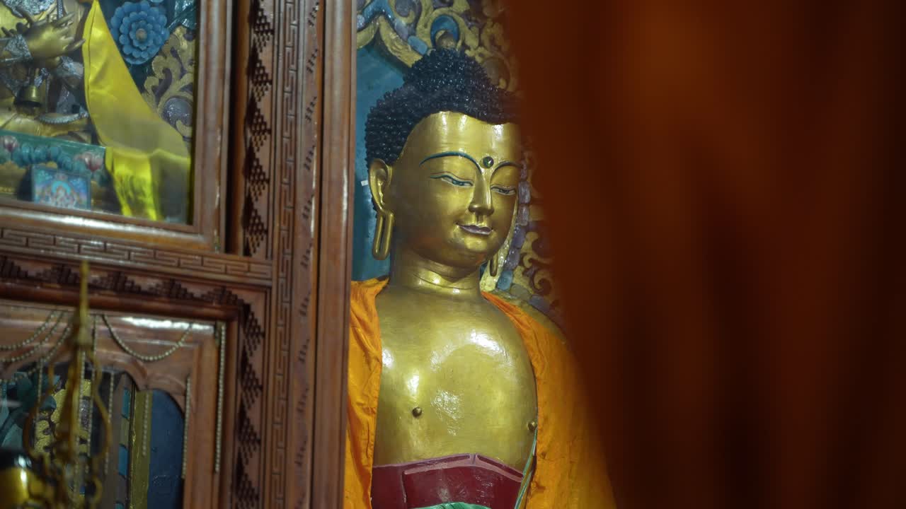 Different parts of a Buddhist temple or monetary. A Salugara Monastery which is located in New Jalpaiguri