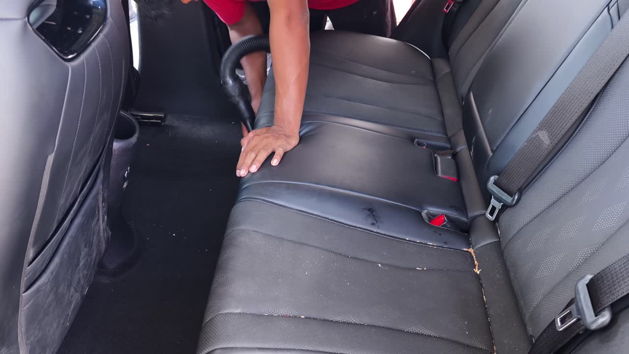 Cleaning Car Back Seat with Vacuum