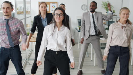 Happy Office Team Dancing