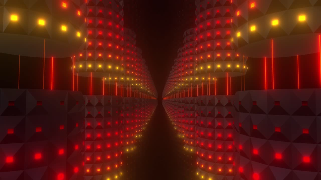 Glowing Geometric Tunnel