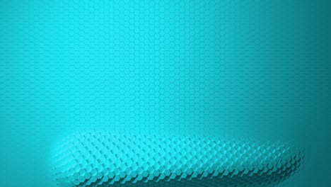 blue minimalism. movement along the perimeter frame. a mosaic surface with moving hexagons. abstract geometric background. cells. wave. animation of the loop. animation for business presentation.