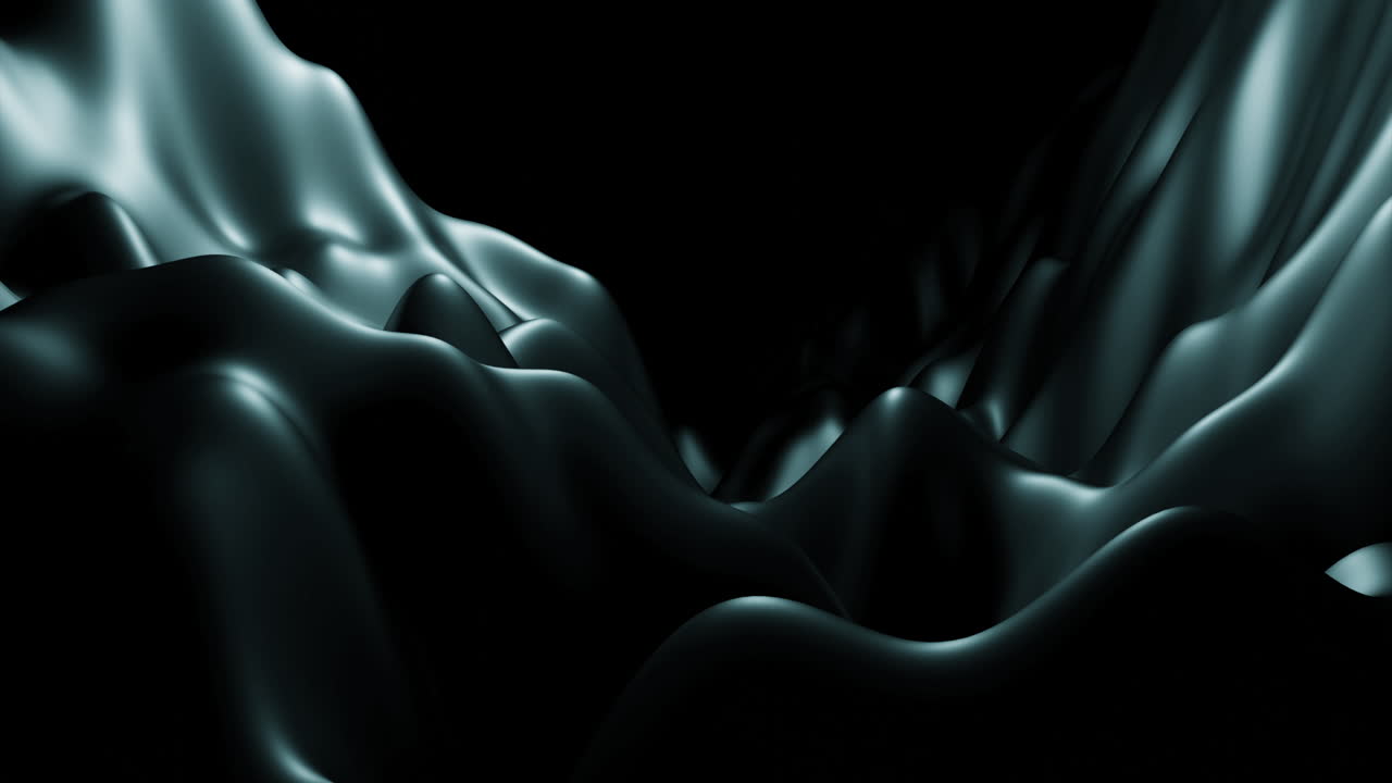Dark Teal Abstract Mountains