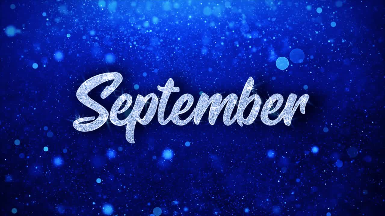 Sfondo del Mese di Settembre con Effetto Glitter