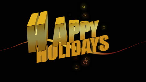 Happy-Holidays-text-with-flying-confetti-and-waves-on-black-gradient