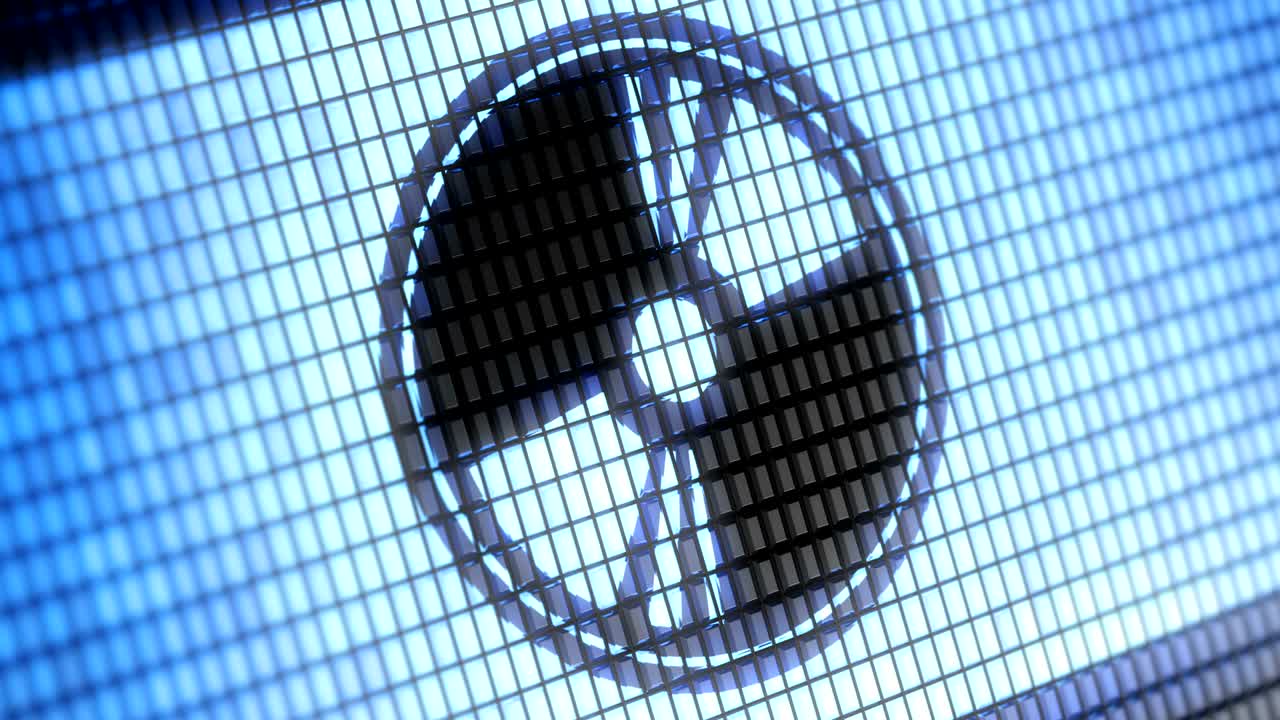 el icono del disco en la pantalla. resolución 4k. bucle.