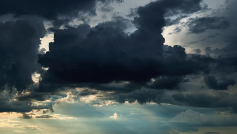 beautiful dark dramatic sky with stormy clouds time lapse before the rain