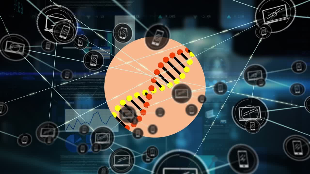 Gráficos financeiros e imagens de DNA retratam o complexo e evolutivo mercado de ações