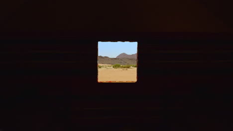 desert landscape view from a bedouin tent