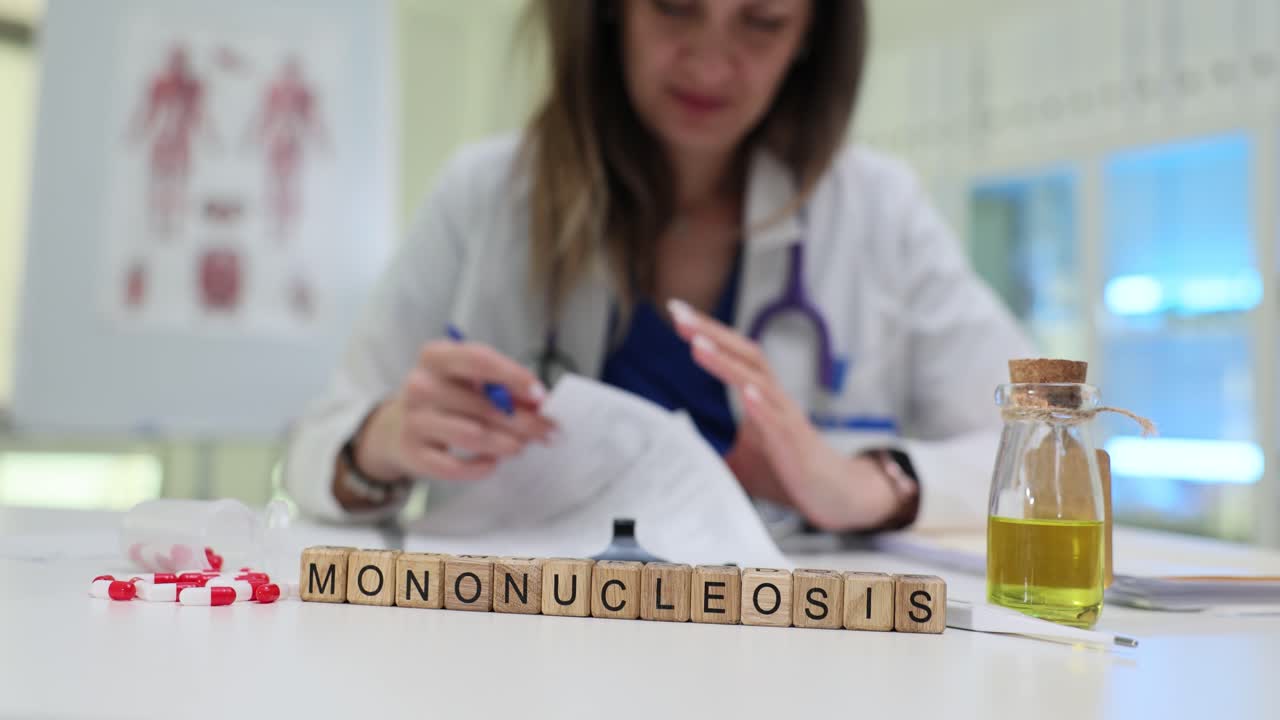 Mononucleosis diagnosis and treatment by a doctor